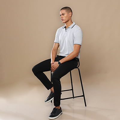 Polo T-Shirt, Color- Grey, 240 GSM sustainable cotton