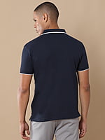 Polo T-Shirt, Color- Navy Blue, 240 GSM sustainable cotton