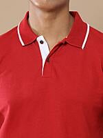Polo T-Shirt, Heather Red, 240 GSM sustainable cotton