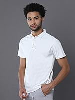 Ivory White Workleisure Polo T-Shirt